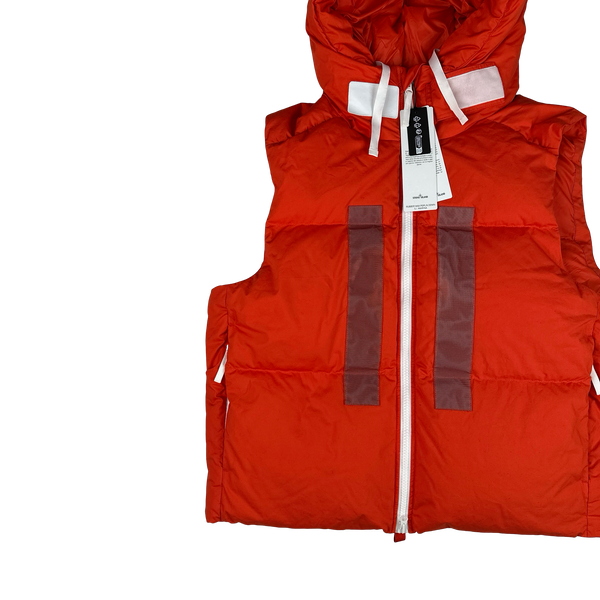 Stone Island 2023 Marina Rubber Wax Poplin Down Gilet - XXL