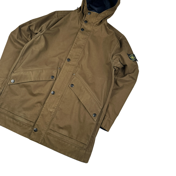 Stone Island 2009 Navy/Brown Reversable Hooded Zipped Jacket - XXL