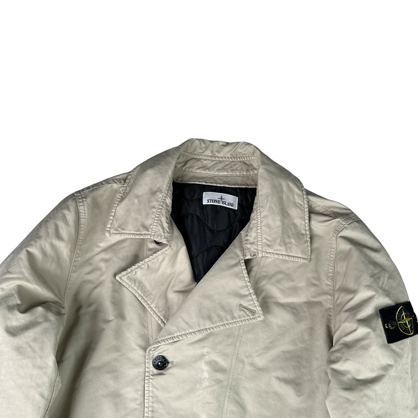 Stone Island 2022 Beige David TC Primaloft Lined Trench Coat Jacket - Large