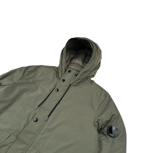 CP Company Khaki Micro M Down Filled Puffer Jacket - Large