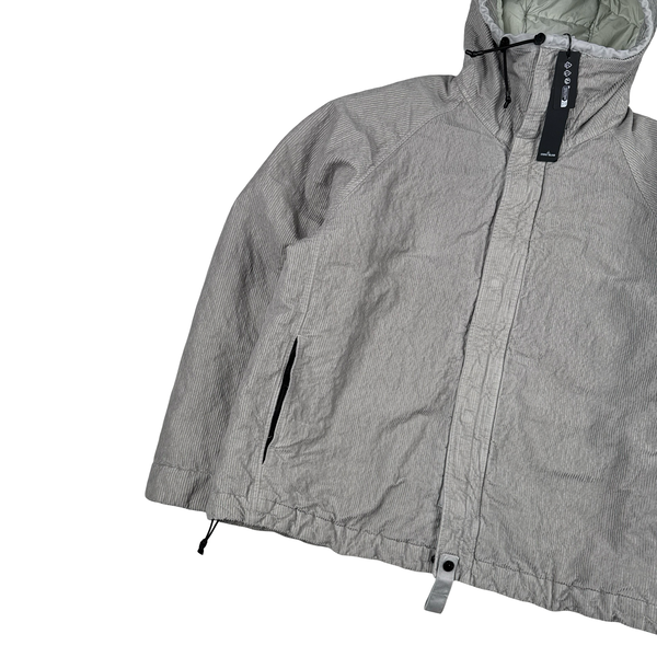 Stone Island 2025 Grey Wrinkled Corduroy 500 TC Quilted Jacket - XL