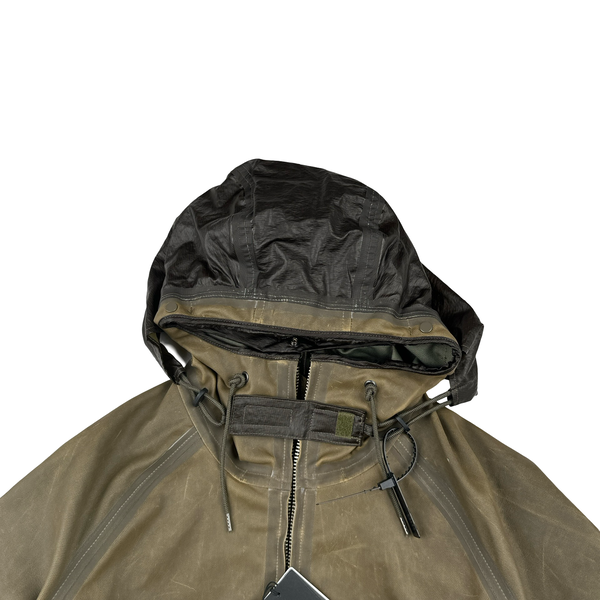 CP Company Beige Green TOOB Goggle Zipped Jacket - Small