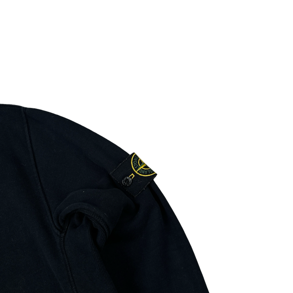 Stone Island 2015 Black Cotton Crewneck Sweatshirt - Large