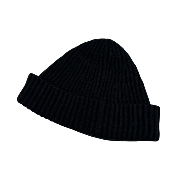 Stone Island 2002 Black Wool Spellout Beanie