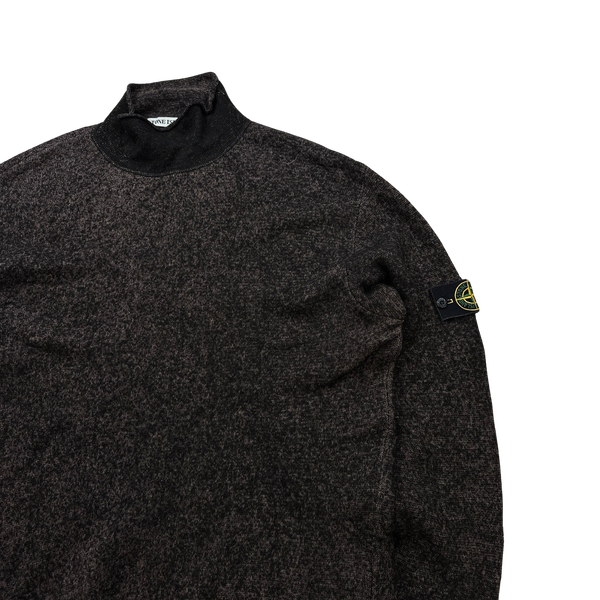 Stone Island Brown 1998 Vintage Wool Knit Pullover - Large