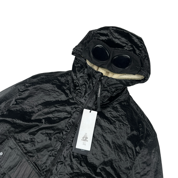 CP Company Black Kan D Sherling Lined Goggle Jacket - Large