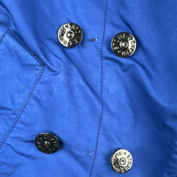 Stone Island Blue David TC Lined Trench Coat - Small