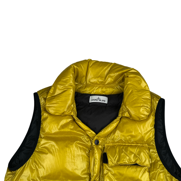 Stone Island 2018 Yellow Pertex Quantum Down Filled Gilet Jacket - Large