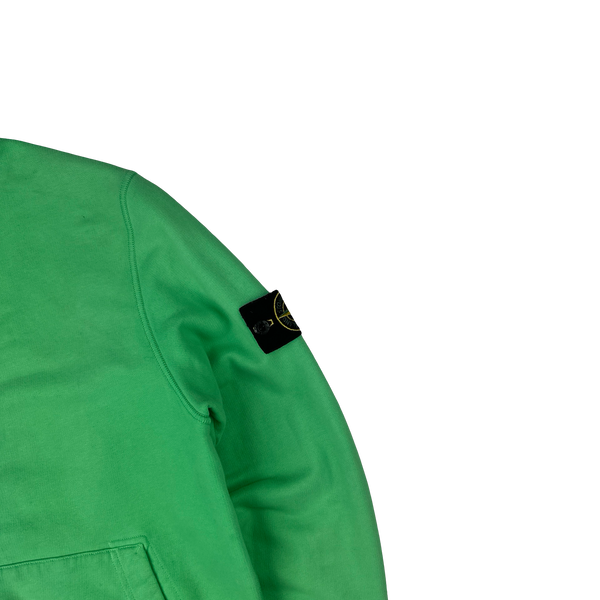 Stone Island 2022 Green Cotton Zipped Hoodie - Medium