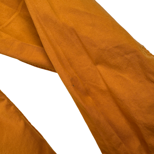 CP Company Orange Cotton Zipped Overshirt - Small