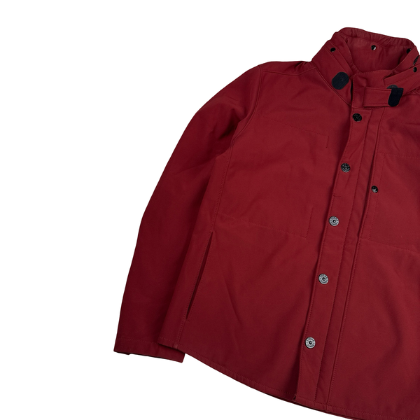 Stone Island 2012 Maroon Fleece Lined Soft Shell Jacket - XL