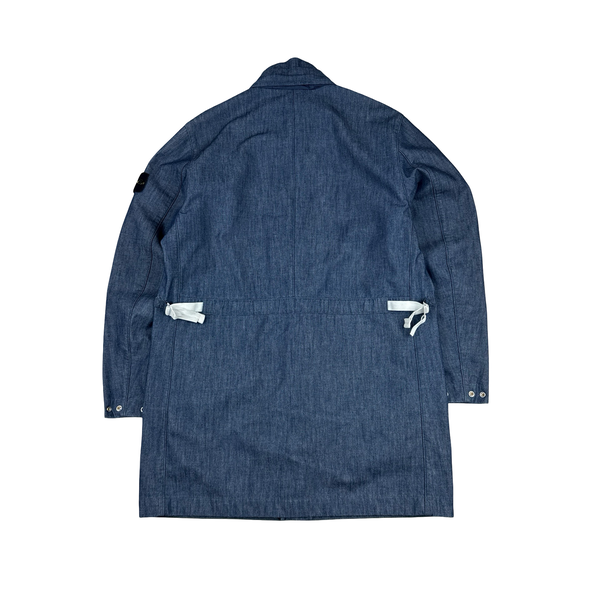 Stone Island 2021 Mac Chambray 3L Trench Coat - Large