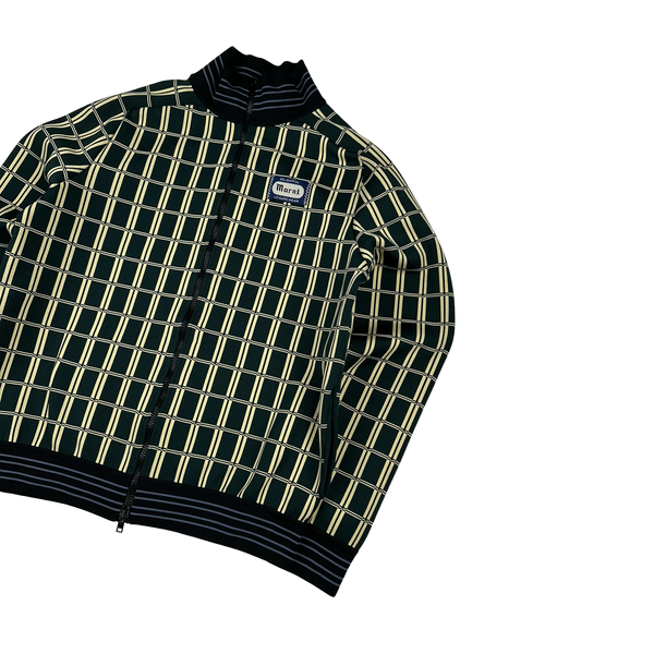 Marni Retro Grid Jacquard Zipped Bootcut Tracksuit - Large