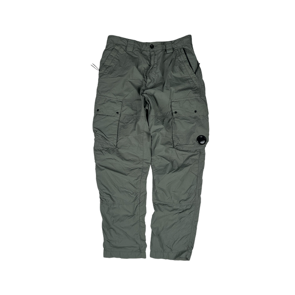 CP Company Sage Green Loose Fit Cargo Trousers - Medium