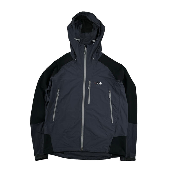 RAB Grey Zipped Waterproof Soft Shell Jacket - XL