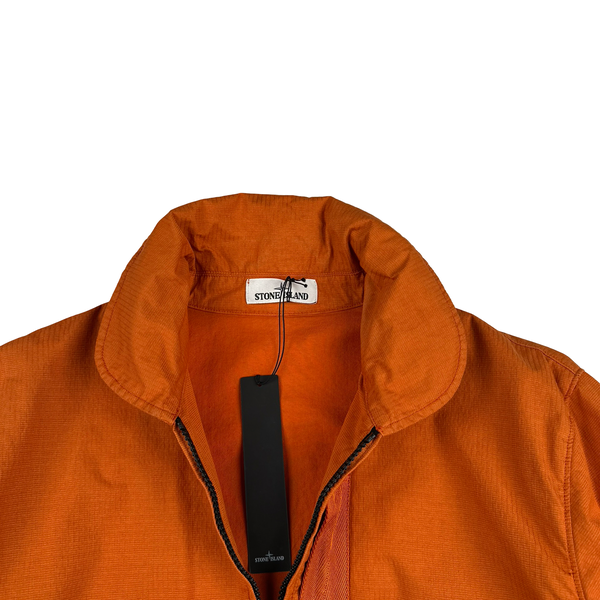 Stone Island 2019 Orange Reflective Weave Ripstop TC Jacket - Large