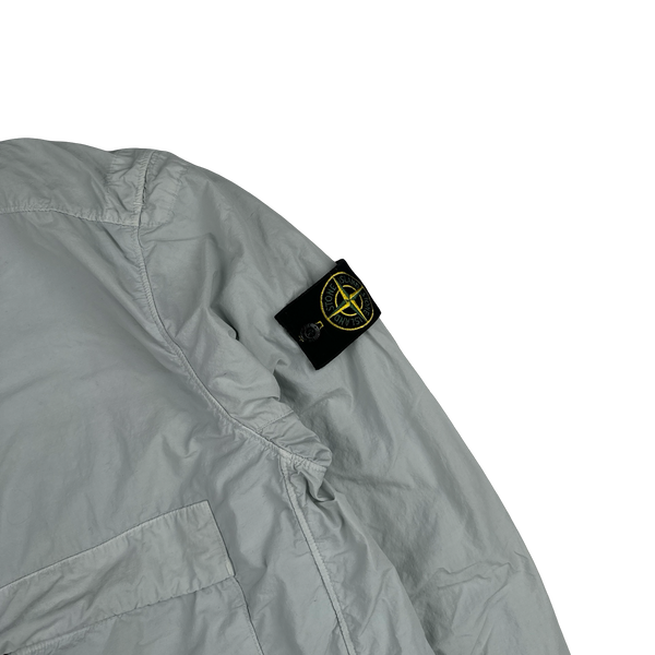 Stone Island 2022 Icy Blue Naslan Light Zipped Overshirt - XXL
