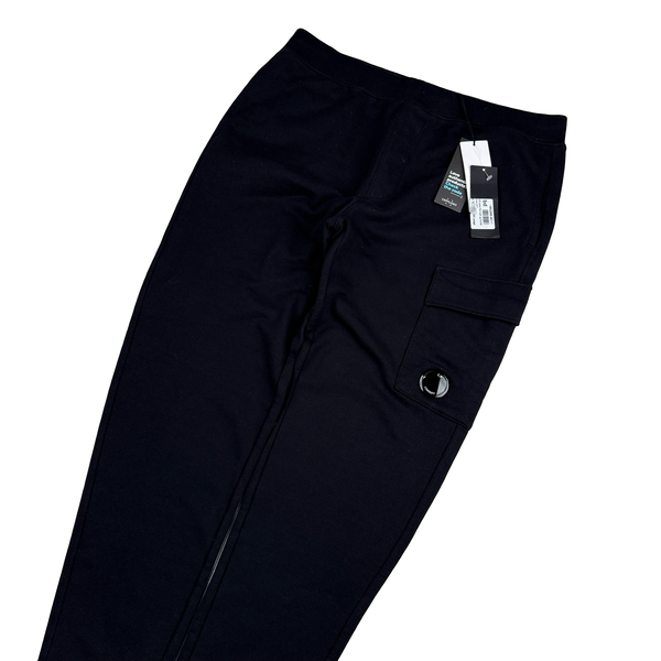 CP Company Black Cotton Lens Viewer Joggers - XXL