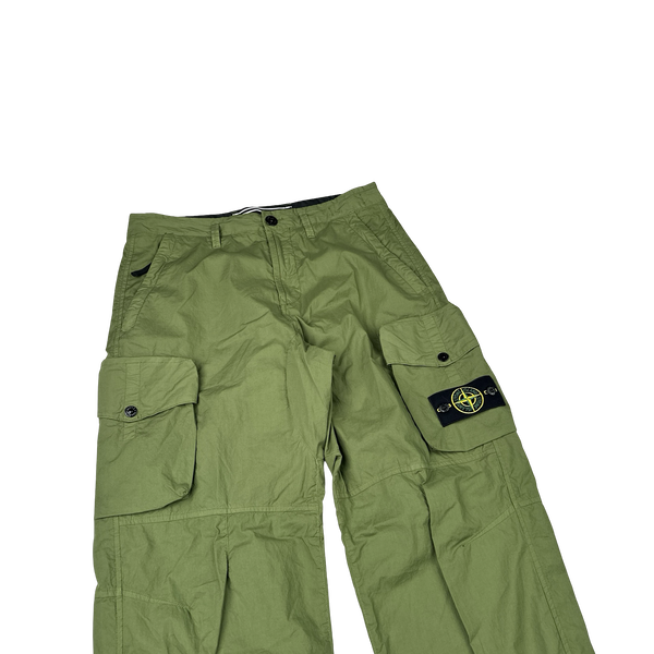 Stone Island 2022 Green LO Fit Cargo Trousers - 30"
