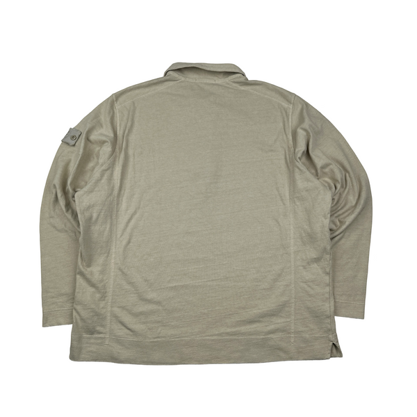 Stone Island Beige Ghost Long Sleeve Polo jumper - 3XL