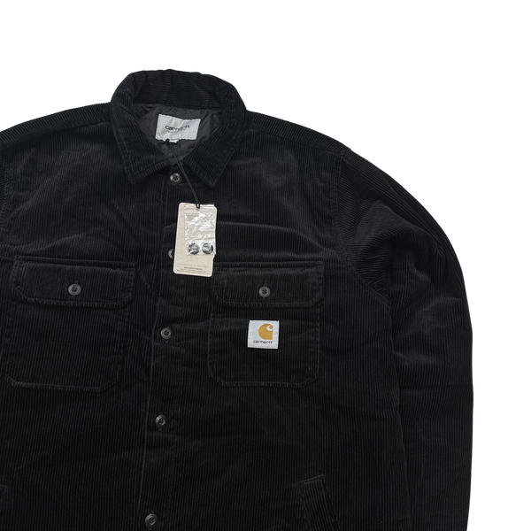 Carhartt WIP Black Thick Padded Corduroy Buttoned Overshirt - Small, Large, XL