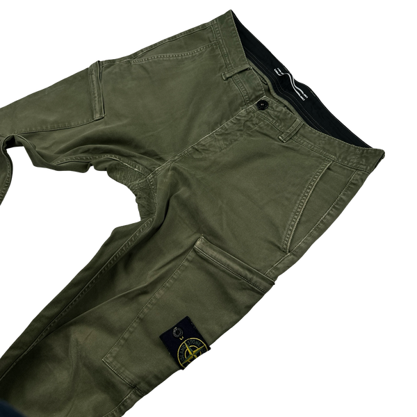 Stone Island 2017 Green Skinny Fit Cargo Trousers - 32"