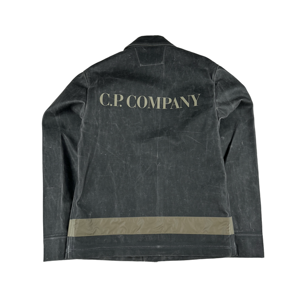 CP Company Grey TOOB Two Spellout Collared Jacket - XS