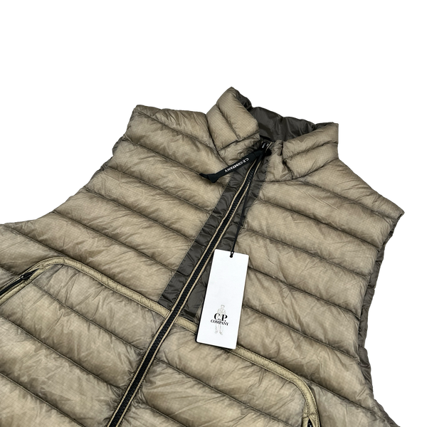 CP Company Tan DD Shell Down Filled Lens Viewer Gilet - Medium