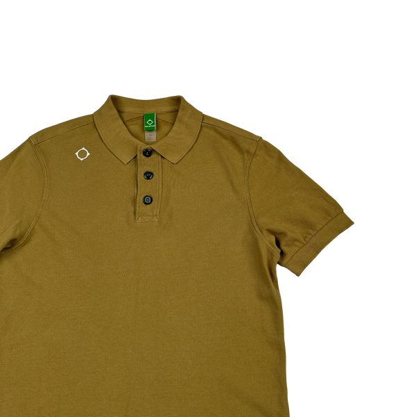 Ma Strum Mustard Cotton Polo Shirt - XS