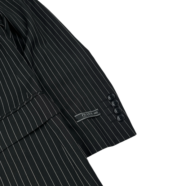 Prada Pinstripe Blazer Trousers Suit Set - Medium