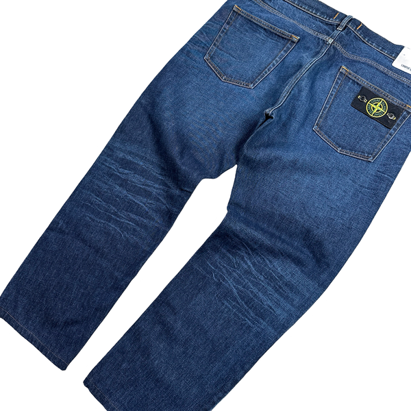 Stone Island 2016 Blue Wash Slim Fit Cotton Trousers - XXL