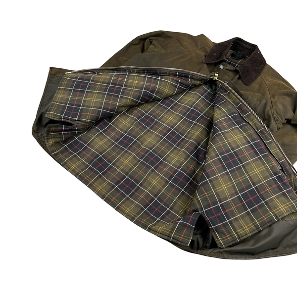 Barbour Solway Brown Cotton Gillet Lining Wax Field Jacket - XL