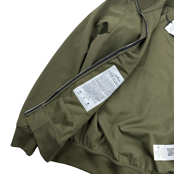 Stone Island 2021 Khaki Soft Shell R E Dye Tech Jacket - Medium