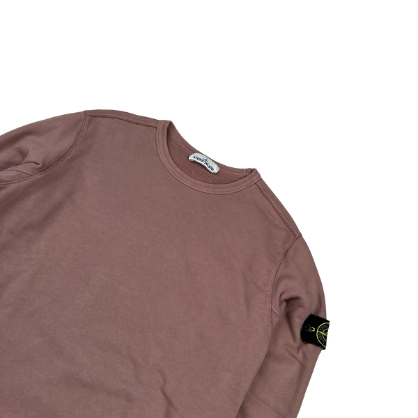 Stone Island 2018 Pink Cotton Crewneck - Large