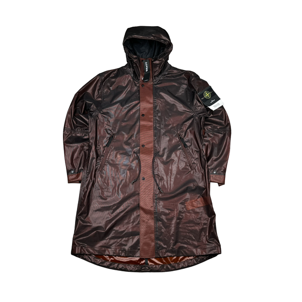 Stone Island 2024 Rust Metallic Run Proof Nylon Hooded Jacket - Large