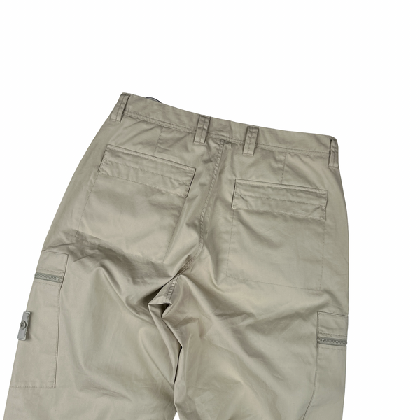 Stone Island 2024 Beige Ghost Cargo Trousers - 30"