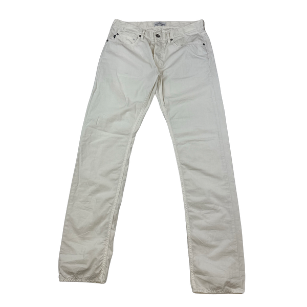 Stone Island 2017 White Slim Fit Trousers - 33"