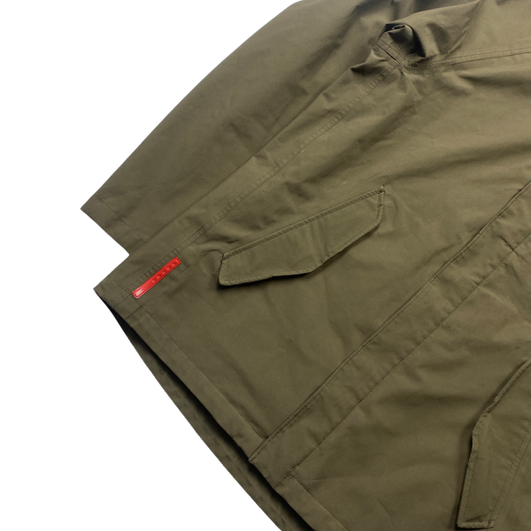 Prada Khaki Coyote Gore Tex Waterproof Parka Jacket - XL
