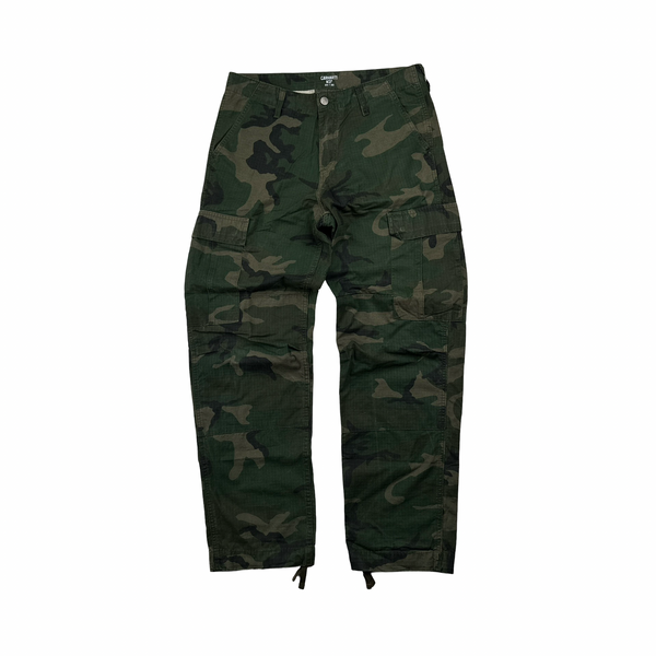 Carhartt Khaki Green Camo Cargo Trousers - Small