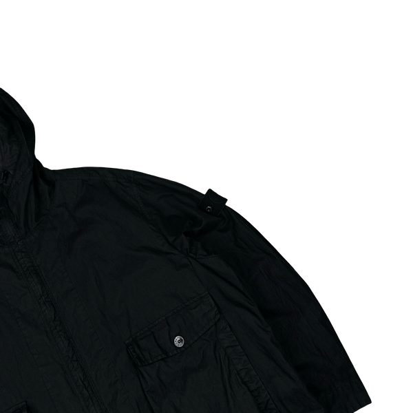 Stone Island 2019 Black Ghost Piece 50 Fili Resinata Ghost Parka Jacket - XL