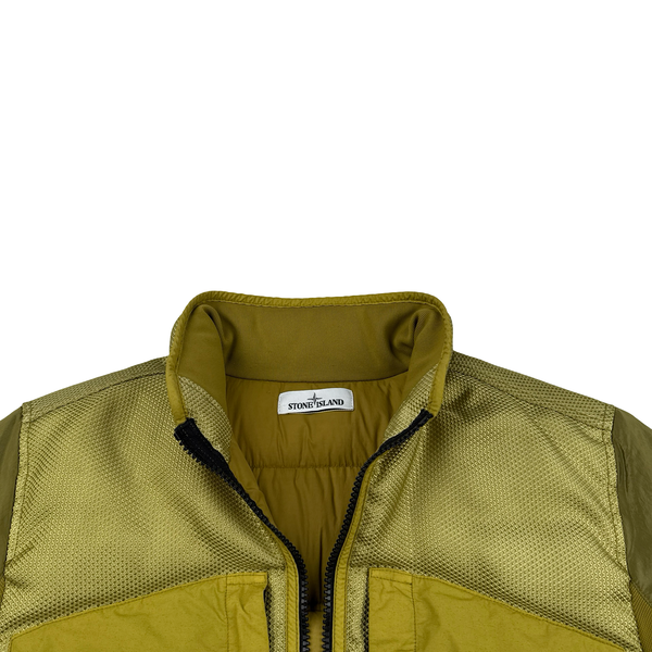 Stone Island 2021 Yellow Panama 6/3 HT Nylon Mix Fabrics Down- TC Puffer - Medium