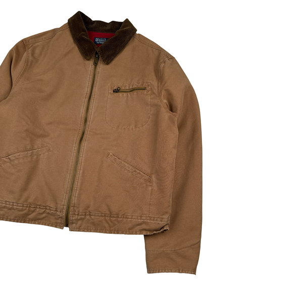 Ralph Lauren Vintage Work Harrington Fleece Lined Bomber Jacket - Large