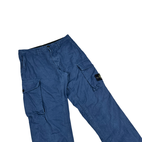 Stone Island 2019 Blue Slim Fit Cargo Trousers - 32"