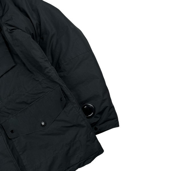 CP Company Black Micro M Down Filled Goggle Jacket - XXL