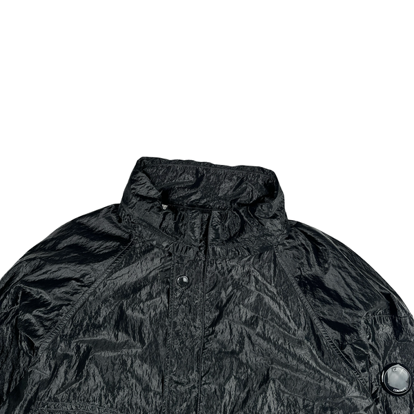 CP Company Black Garment Dyed Nylon Kan D Shell Jacket - Small