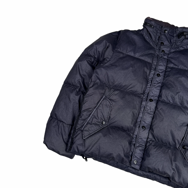 Stone Island 2003 Vintage Down Filled Navy Nylon Jacket - Small