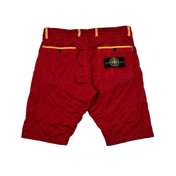 Stone Island 2013 Red Quilted RE-T Shorts - 30"