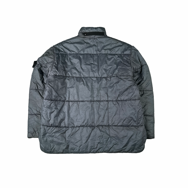 Stone Island 1995 Vintage Down Filled Blue Zipped Jacket - XL
