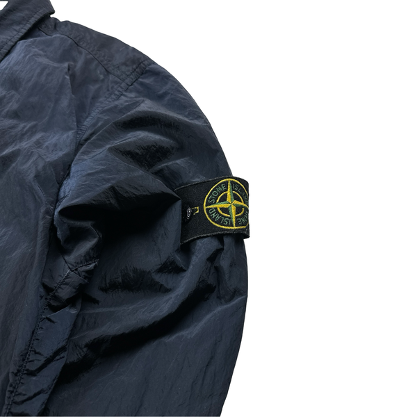 Stone Island 2017 Navy Nylon Metal Shimmer Overshirt - Medium