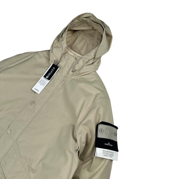 Stone Island 2024 Ventile Weatherproof Cotton Canvas Ghost Piece Down Filled Jacket - Large